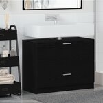vidaXL meuble sous lavabo Chêne Noir 78x37x59 cm Bois d'ingénierie