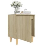 vidaXL Tables de chevet pieds en bois 2 Pièces Chêne sonoma 40x30x50 cm