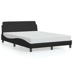 vidaXL Cadre de lit Dover noir 137x190 cm similicuir