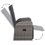 vidaXL Ensemble de salle à manger de jardin et coussins 9 Pièces Gris