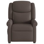 vidaXL Fauteuil de massage Marron Similicuir brillant