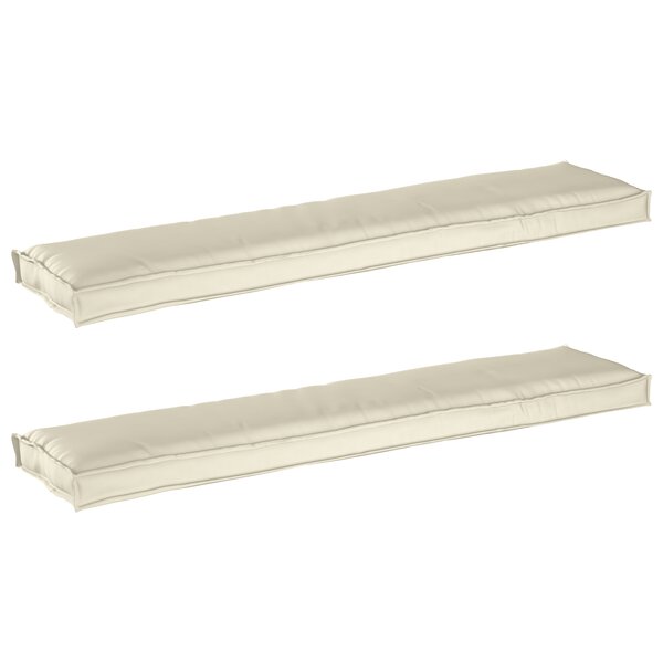 vidaXL Coussins de Palette pour Banc 2 Pièces Crème 180x40x8 cm Tissu Oxford