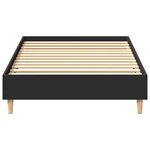 vidaXL Cadre de lit sans matelas noir 90x200 cm bois d'ingénierie