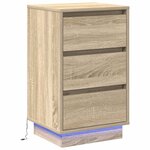 vidaXL Cabinet de chevet avec tiroir Chêne Sonoma 39 x 34 5 x 65 cm