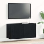 vidaXL Meuble TV Chêne noir 80x30x41 cm Bois d'ingénierie