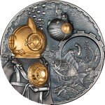 Pièce de monnaie en Argent 100 Dollars g 1000 (1 Kg) Millésime 2024 Steampunk NAUTILUS (PRÉCOMMANDE)