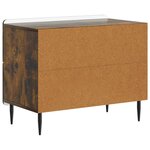 vidaXL Cabinet de chevet avec tiroir Chêne fumé 62 x 34 5 x 49 5 cm