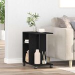 vidaXL Table d'appoint Chêne noir 50 x 30 x 55 cm Bois d'ingénierie
