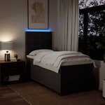 vidaXL Sommier à lattes de lit avec matelas Marron foncé 100x200 cm