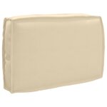 vidaXL Coussin de palette pour dossier beige 60x40x12 cm en tissu Oxford