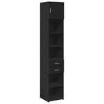 vidaXL Armoire de rangement mince noir 40x42 5x225cm bois d'ingénierie