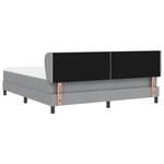 vidaXL Lit boxspring avec matelas Gris clair 180 x 200 cm tissu