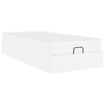 vidaXL Cadre de lit avec matelas avec matelas 2 Pièces Blanc PVC