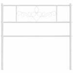 vidaXL Tête de lit de remplacement métal blanc 75 cm