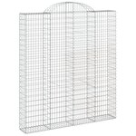 vidaXL Paniers à gabions arqués 6 Pièces 200x30x220/240 cm fer galvanisé