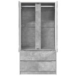 vidaXL Cabinet de salle de bain Gris béton 79 5 x 49 x 156 cm