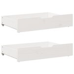 vidaXL Cadre de lit sans matelas blanc 120x200 cm bois de pin massif