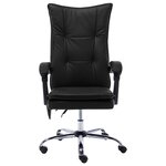 Chaise fauteuil siège de bureau informatique étude de massage similicuir noir 02_0024019