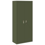 vidaXL Armoire de rangement 2 Pièces Vert olive 80 x 40 x 180 cm Acier
