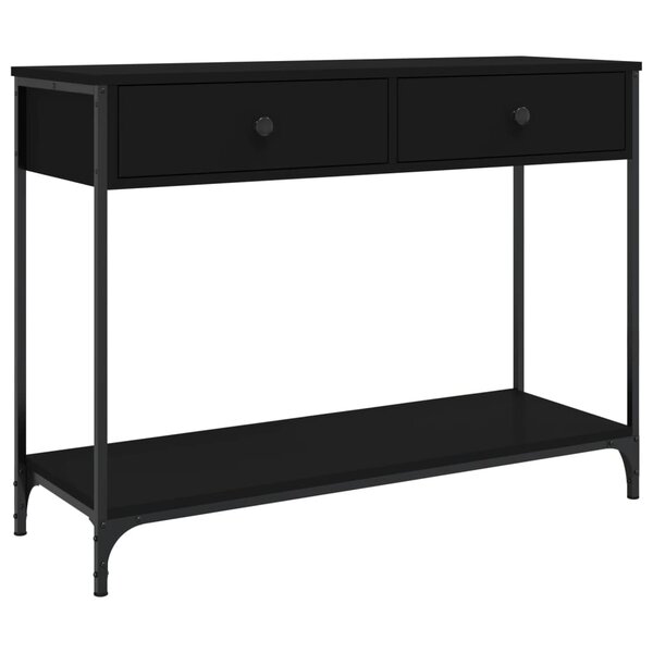 vidaXL Table console noir 100x34 5x75 cm bois d'ingénierie