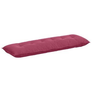 vidaXL Coussin de Dos Bordeaux 160 x 50 cm Tissu en velours côtelé