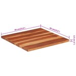 vidaXL Dessus de table bois massif d'acacia 25-27 mm 60x60 cm