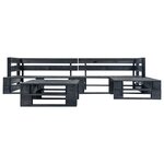 Salon de jardin meuble d'extérieur ensemble de mobilier palette 4 pièces noir bois 02_0018384