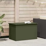 vidaXL Boîte de Rangement Extérieure Vert olive 80 x 50.5 x 50 cm