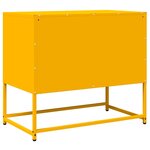 vidaXL Meuble TV jaune moutarde 68x39x60 5 cm acier laminé à froid