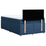 vidaXL Sommier à lattes de lit avec matelas Bleu 120x200 cm Tissu