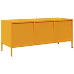 vidaXL Meuble TV jaune moutarde 101 5x39x43 5 cm acier laminé à froid
