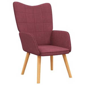 vidaXL Chaise de relaxation Rouge bordeaux Tissu
