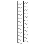 vidaXL Casier à bouteilles mural pour 24 bouteilles Noir Fer