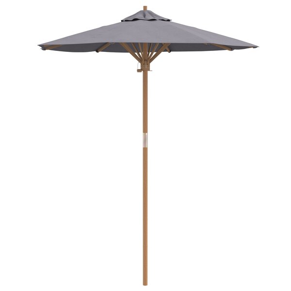 vidaXL Parasol de jardin gris foncé 180x230 cm en bambou