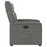 vidaXL Fauteuil inclinable électrique gris foncé tissu microfibre