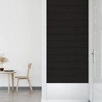 vidaXL Panneaux muraux 12 Pièces Noir 90x15 cm Velours 1 62 m²