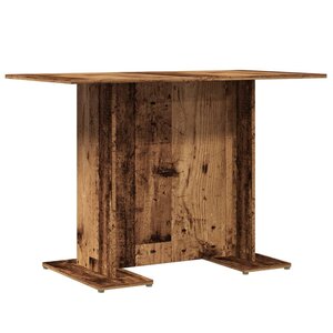 vidaXL Table à manger vieux bois 110 x 60 x 75 cm bois ingénierie