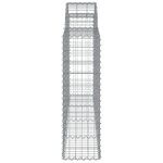 vidaXL Paniers à gabions arqués 4 Pièces 200x30x100/120 cm Fer galvanisé