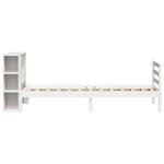 vidaXL Lit bibliothèque sans matelas blanc 75x190cm bois de pin massif