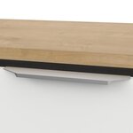 Enfilade ACCESS - 4 portes + 1 tiroir - chêne Hamilton et Blanc - 160 7 x 39 6 x 85 6 cm