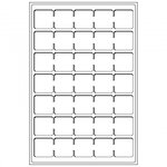 Plateaux numismatiques Leuchtturm format L à 35 cases carrées.