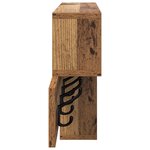 vidaXL Porte-manteau mural avec étagère Bois ancien 100 x 12 x 43.5 cm