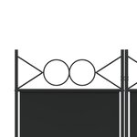 vidaXL Cloison de séparation 6 panneaux Noir 240x200 cm Tissu