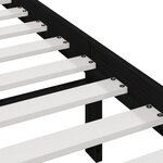 vidaXL Cadre de lit sans matelas noir bois massif de pin 200x200 cm