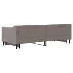 vidaXL Lit de jour avec gigogne sans matelas taupe 80x200 cm
