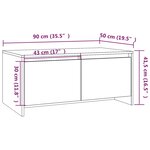 vidaXL Table basse chêne sonoma 90x50x41 5 cm bois d'ingénierie