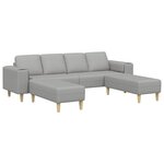 Ensemble de Canapés 3 Pièces Gris nuage tissu