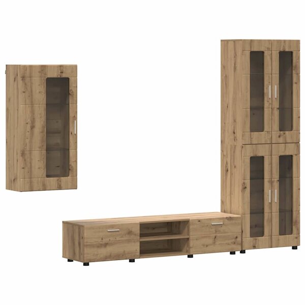 vidaXL Ensemble meuble TV FLORIN Chêne artisanal Bois d'ingénierie