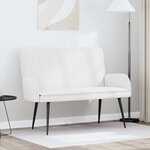 vidaXL Sofa 2 places Blanc 115 x 61 x 87 cm Tissu