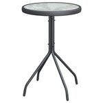 vidaXL Ensemble Bistro de Jardin 3 Pièces Anthracite Textilène et Acier